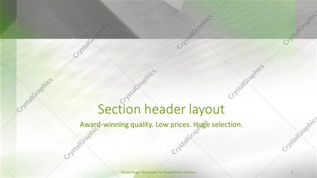 Section Header presentation slide layout