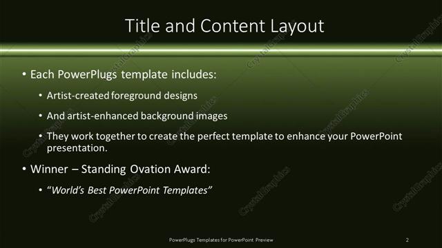 Title and Content presentation slide layout