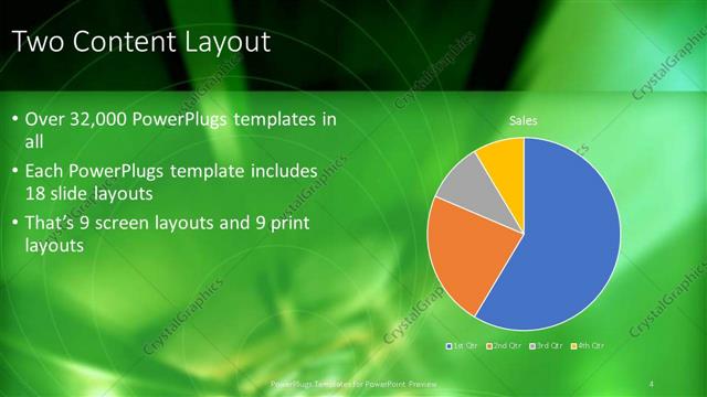 Two Content presentation slide layout