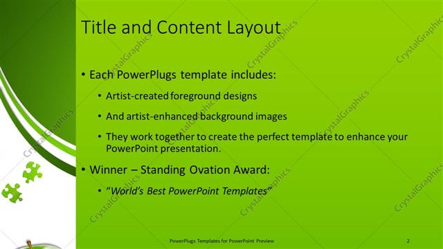 Title and Content presentation slide layout