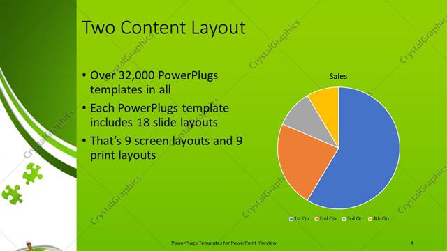 Two Content presentation slide layout