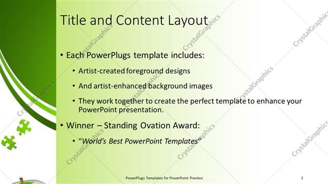 Title and Content presentation slide layout
