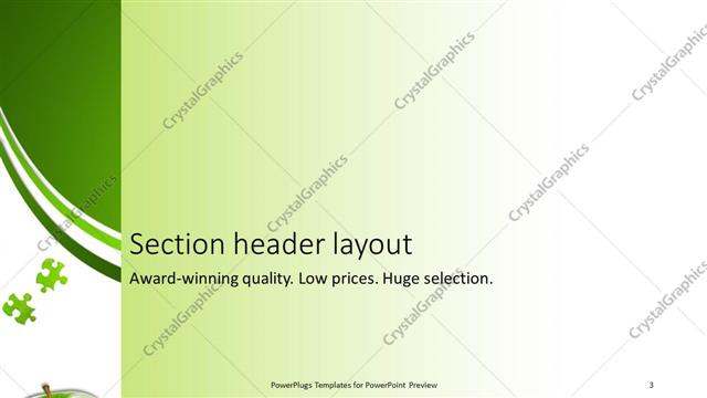 Section Header presentation slide layout