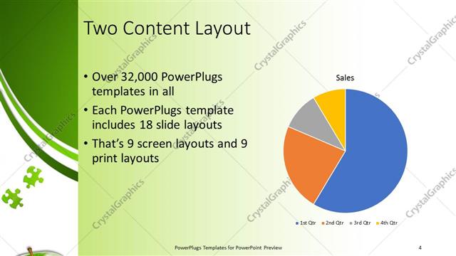 Two Content presentation slide layout