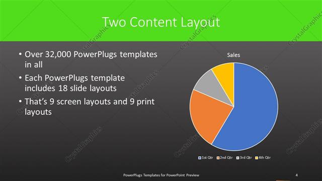 Two Content presentation slide layout