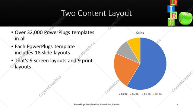 Two Content presentation slide layout