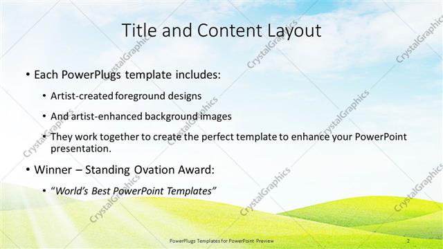Title and Content presentation slide layout