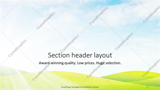 Section Header presentation slide layout