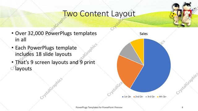 Two Content presentation slide layout