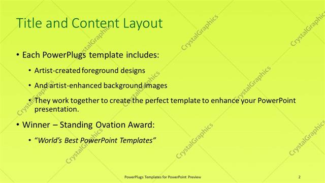 Title and Content presentation slide layout