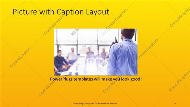 Picture with Caption presentation slide layout