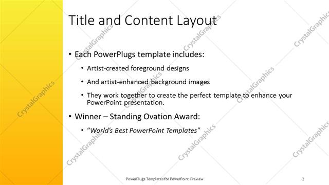 Title and Content presentation slide layout