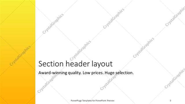 Section Header presentation slide layout