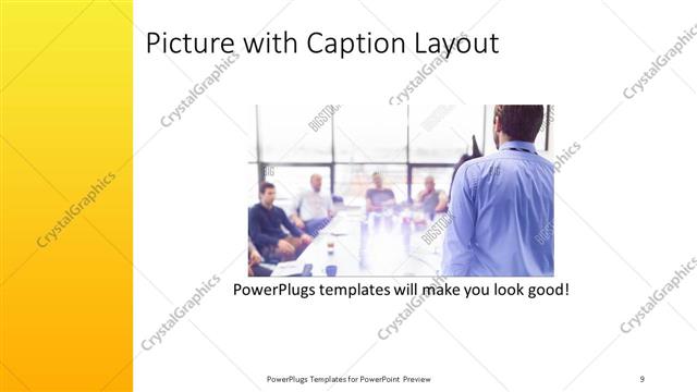 Picture with Caption presentation slide layout