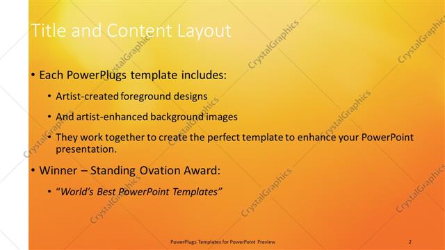 Title and Content presentation slide layout