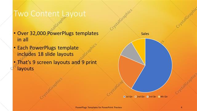 Two Content presentation slide layout