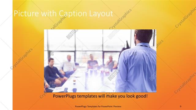 Picture with Caption presentation slide layout