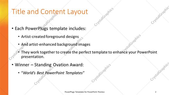 Title and Content presentation slide layout