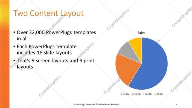 Two Content presentation slide layout