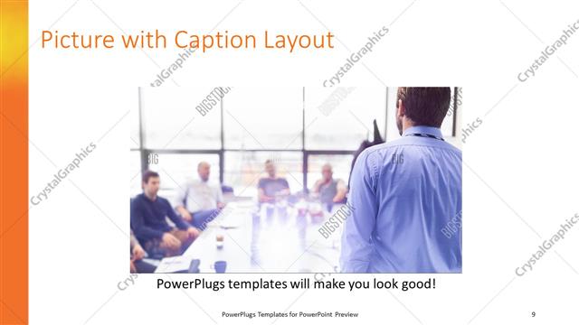 Picture with Caption presentation slide layout