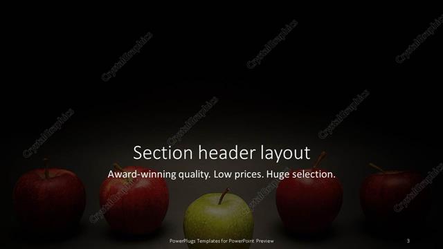 Section Header presentation slide layout