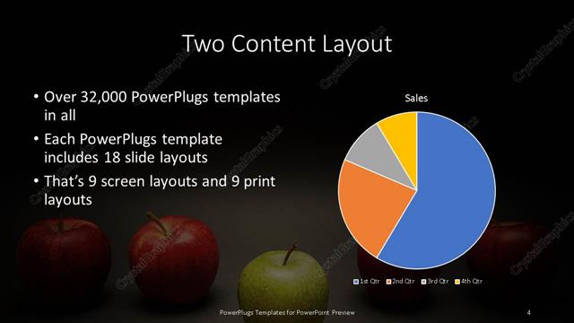 Two Content presentation slide layout