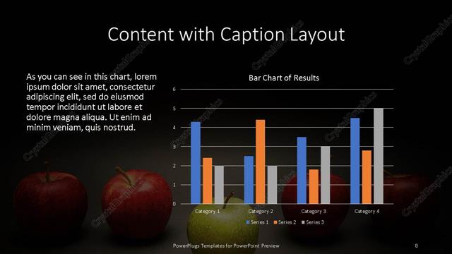Content with Caption presentation slide layout