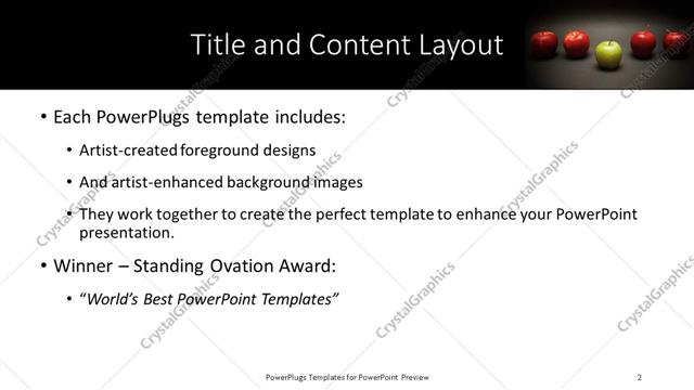 Title and Content presentation slide layout