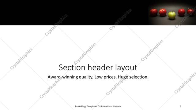Section Header presentation slide layout