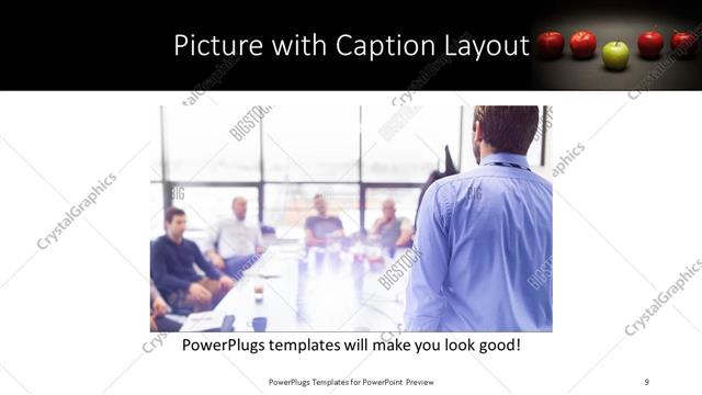 Picture with Caption presentation slide layout