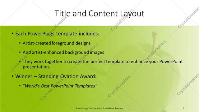 Title and Content presentation slide layout