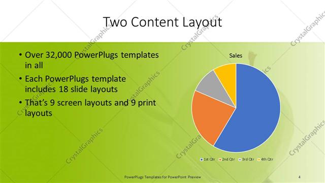 Two Content presentation slide layout