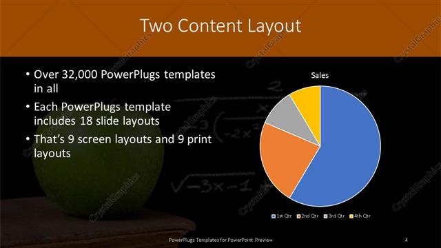 Two Content presentation slide layout