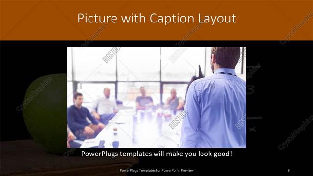 Picture with Caption presentation slide layout