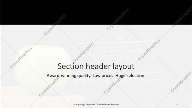 Section Header presentation slide layout