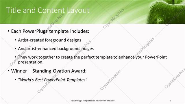 Title and Content presentation slide layout