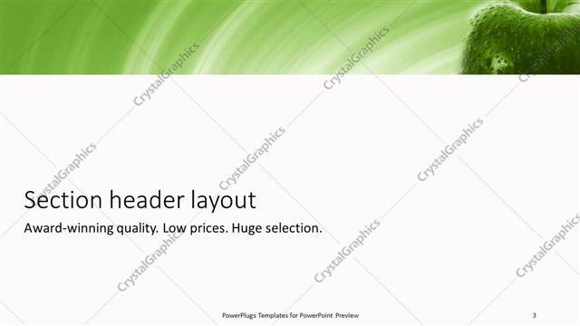 Section Header presentation slide layout