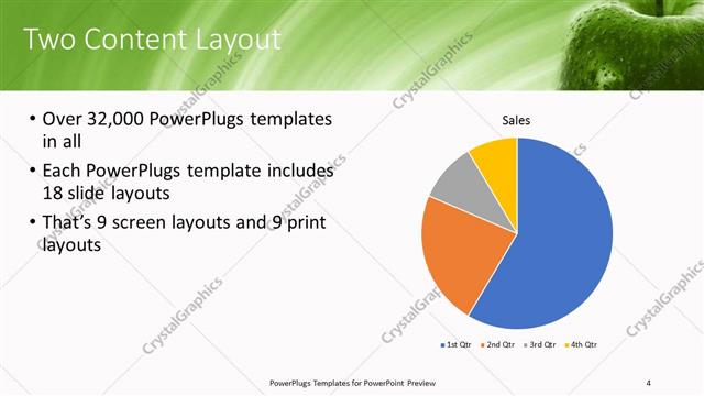 Two Content presentation slide layout