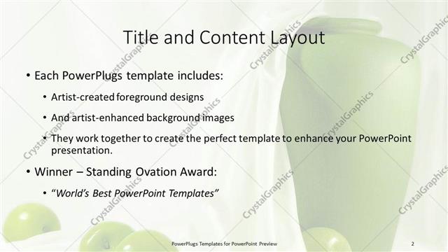 Title and Content presentation slide layout