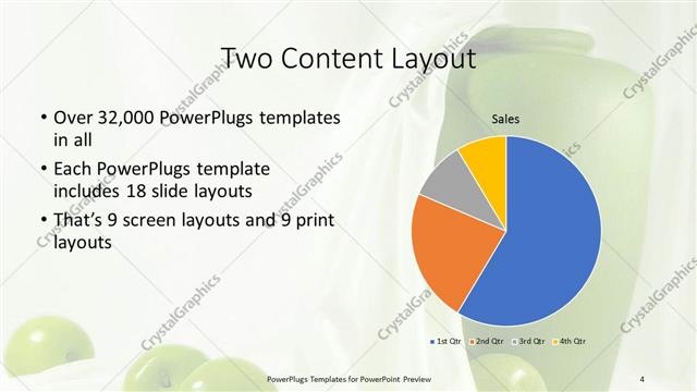 Two Content presentation slide layout