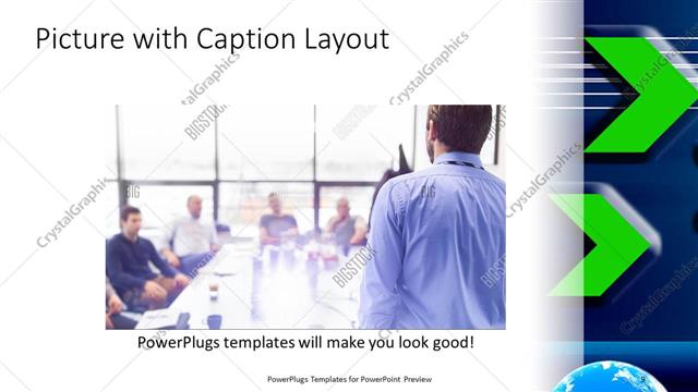 Picture with Caption presentation slide layout