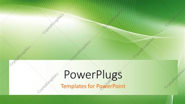  Presentation with green abstract - Green background with abstract white curves