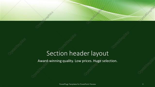 Section Header presentation slide layout