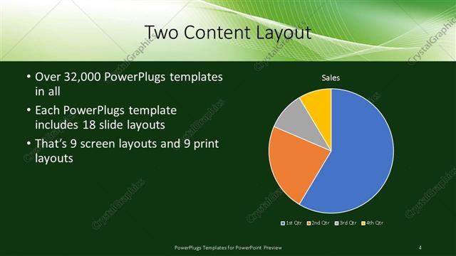 Two Content presentation slide layout