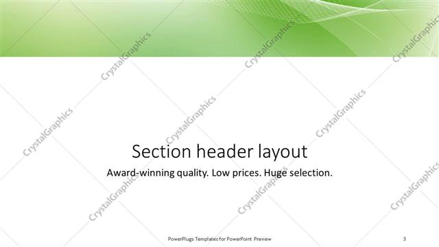 Section Header presentation slide layout