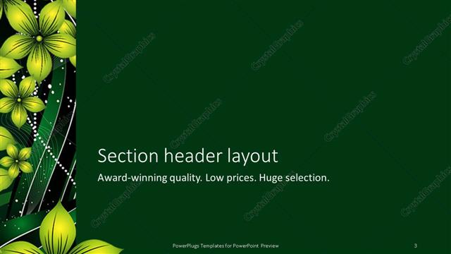 Section Header presentation slide layout