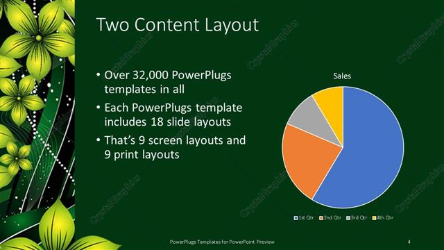 Two Content presentation slide layout