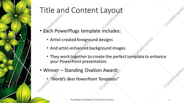 Title and Content presentation slide layout