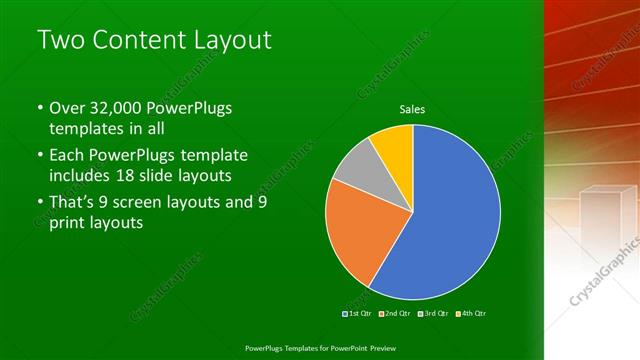 Two Content presentation slide layout