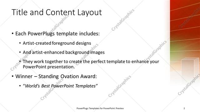 Title and Content presentation slide layout